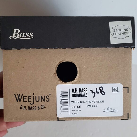 nib WEEJUNS Shearling Fur Loafer Shoes Flats Mules Clogs Bass Originals - Picture 9 of 13